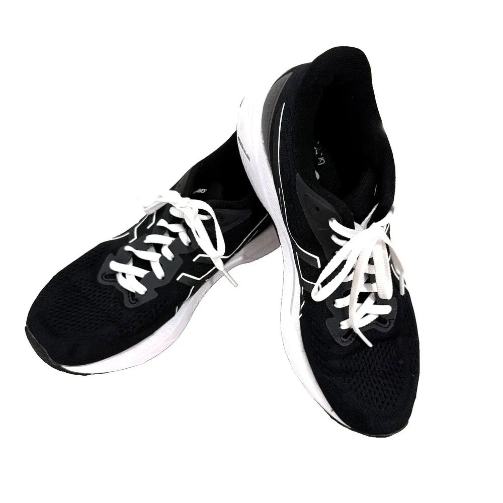 ASICS GT-1000 12 Women's‎ Black Running Shoes/Sneakers; White Soles; Size 8 1/2